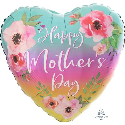 Anagram Foil Shape Happy Mother's Day Flowers and Ombre (71cm)