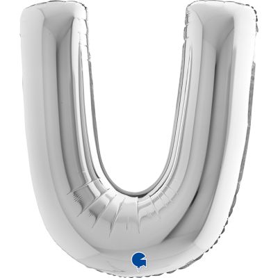 Grabo Foil Megaloon 102cm (40") Silver Letter U