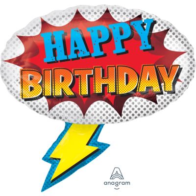Anagram Foil Shape Super Hero Birthday (68cm x 66cm)
