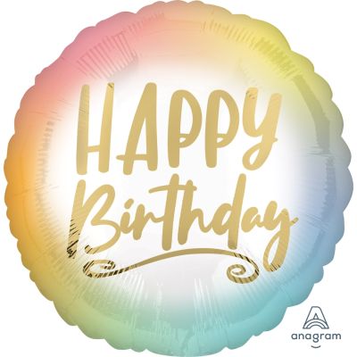 Anagram Foil 45cm (18") Ombre & Gold Happy Birthday