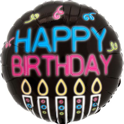 Anagram Foil 45cm (18") (45cm) Neon Birthday