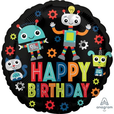 Anagram Foil 45cm (18") Birthday Robots