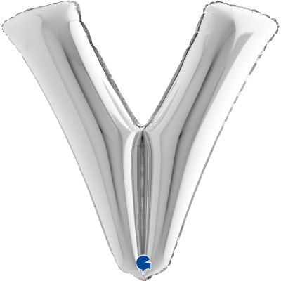 Grabo Foil Megaloon 102cm (40") Silver Letter V