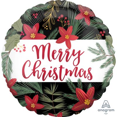 Anagram Foil 45cm (18") Satin Christmas Poinsettia