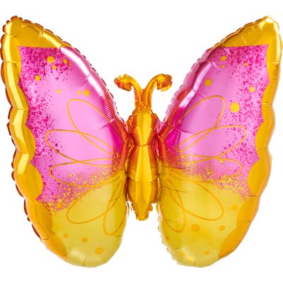 Anagram Shape Pink and Yellow Butterfly (63cm x 63cm)