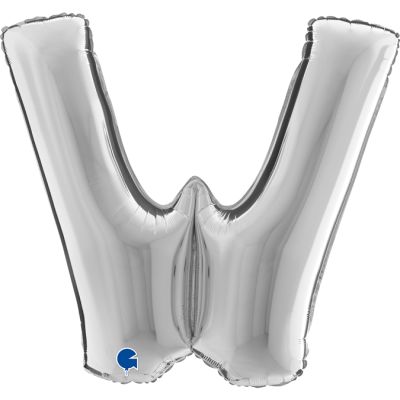 Grabo Foil Megaloon 102cm (40") Silver Letter W