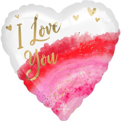 Anagram Foil Heart 45cm (18") Geode Watercolor Love