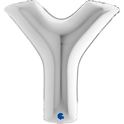 Grabo Foil Megaloon 102cm (40") Silver Letter Y