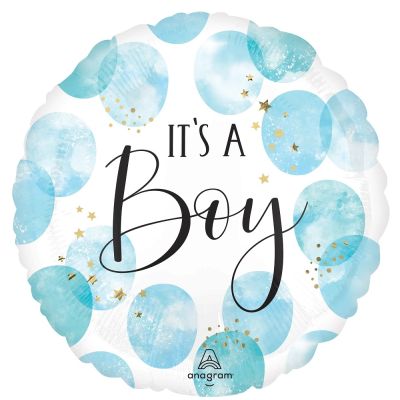 Anagram Foil 45cm (18") Baby Boy Blue Watercolour