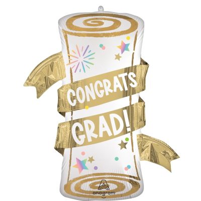 Anagram Foil Shape Satin Pastel Grad Party Diploma (63cm x 78cm)