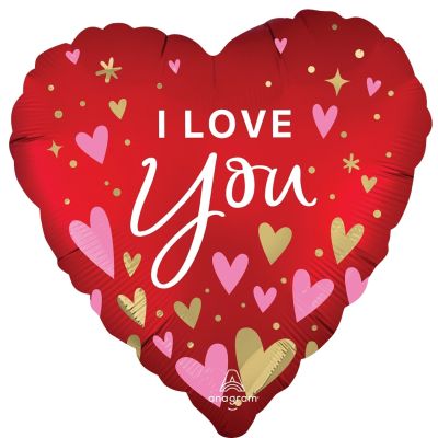 Anagram Foil Heart 45cm (18") Satin I Love You Heartfelt Elegance
