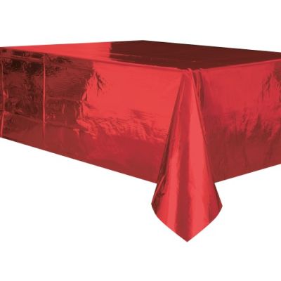 Unique P1 Tablecover Rectangle Metallic Red (137cm x 274cm)