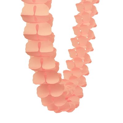 Five Star 4m Paper Honeycomb Garland Peach