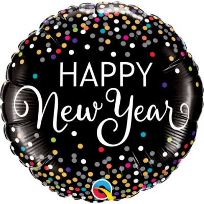 Qualatex Foil 45cm (18") New Year Confetti
