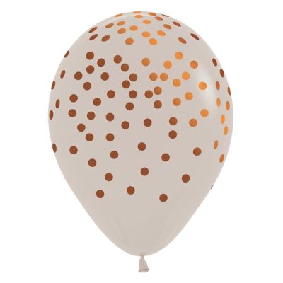 Sempertex Printed Latex 25/28cm Copper Confetti Deluxe White Sand