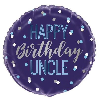 Unique Foil 45cm Happy Birthday Uncle