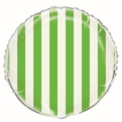 Unique Foil 45cm (18") Stripes Lime Green