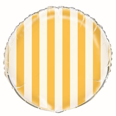 Unique Foil 45cm (18") Stripes Sunflower Yellow