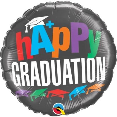 Qualatex Micro-Foil 22cm (9") A+ Graduation (Air Fill & Unpackaged)