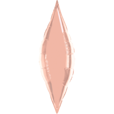 Qualatex Foil Decorative Shape 69cm (27") Taper Rose Gold - Air Fill (Unpackaged)