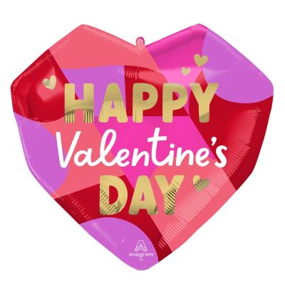 Anagram Foil Shape Happy Valentine's Block Brights (53cmx53cm)