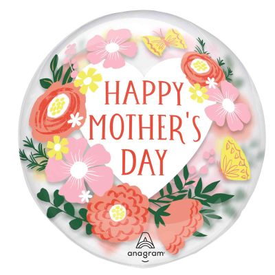 Anagram Orbz 40cm (16") Happy Mother's Day Clear Blooms