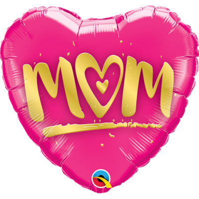 Qualatex Micro-Foil 22cm (9") M(Heart)M Gold (Air Fill & Unpackaged) 