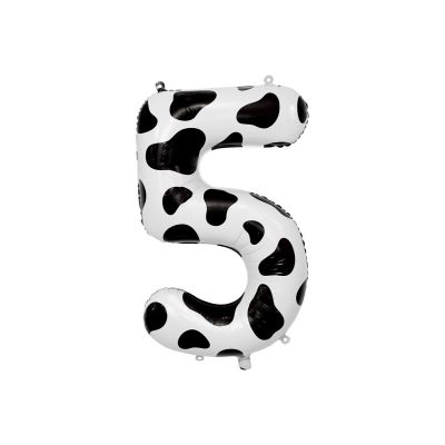 Unique Foil 86cm (34") Cow Print Number 5
