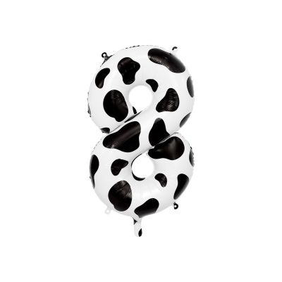 Unique Foil 86cm (34") Cow Print Number 8
