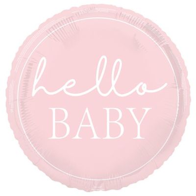 Unique Foil 45cm (18") Hello Baby Pink