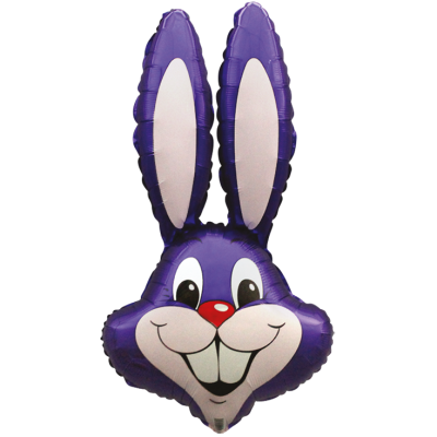 FM Foil Super Shape 89cm (35") Rabbit Bunny Head Violet