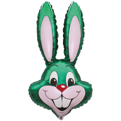 FM Foil Super Shape 89cm (35") Rabbit Bunny Head Green