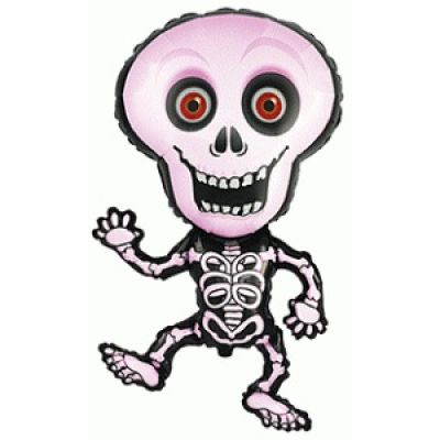 FM Foil Shape 101cm Skeleton FUCHSIA (unpackaged)