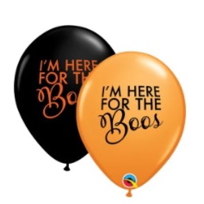 Qualatex Printed Latex 25/28cm (11") Simply Here For The Boos 