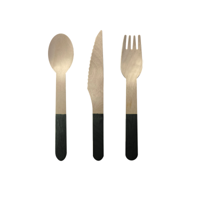 Five Star P30 Wooden Cutlery Set Black