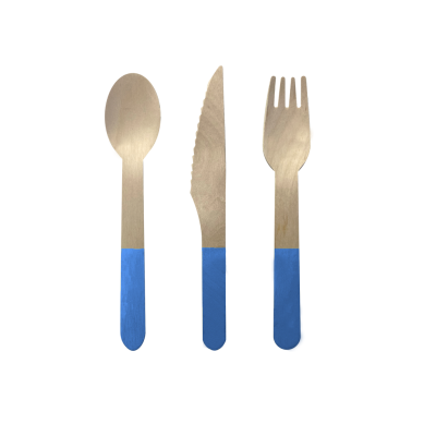 Five Star P30 Wooden Cutlery Set Sky Blue