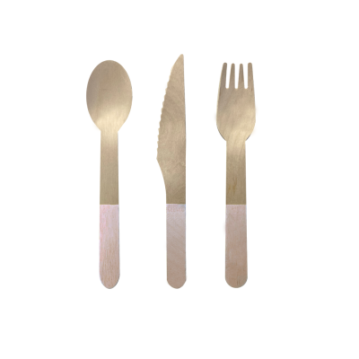 Five Star P30 Wooden Cutlery Set White Sand