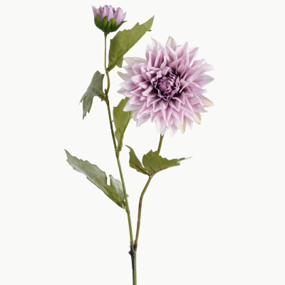 Dahlia Flower Stem with Bud (Lilac) 65cm