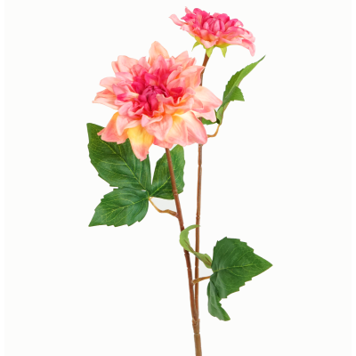 Dahlia 2 Flower Stem (Blooming Pink) Natural Touch 62cm