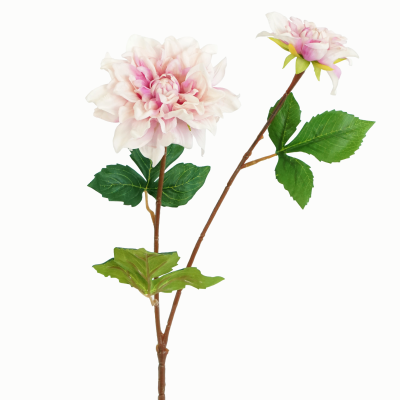 Dahlia 2 Flower Stem (Baby Lilac Pink) Natural Touch 62cm