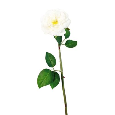Rose Kristall Stem (Fresh White) Natural Touch 48cm