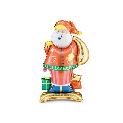 Party Deco Foil Balloon Santa Standing (63cm x 106cm)