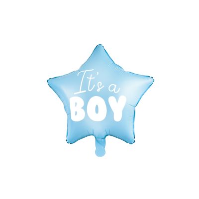 Party Deco Foil 45cm (18") Matte Star It&#039;s a Boy