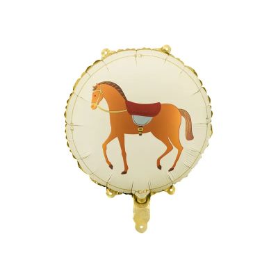 Party Deco Foil Round 45cm (18") Horse (Tan)