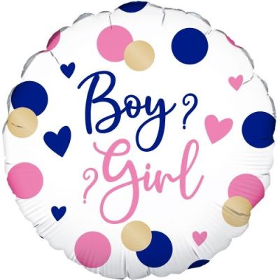 Oaktree Foil 45cm (18") Pink & Navy Gender Reveal