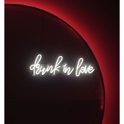 LED Sign Drunk In Love (70cm x 24cm) White 