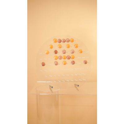 Tabletop Macaron Board Circle (Flat Bottom and Base) Medium (700DmmD) Clear 