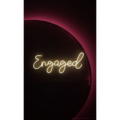 LED Sign Engaged (84cm x 39cm) Warm White