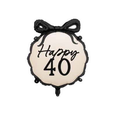 Party Deco Foil Round 45cm (18") Happy 40th