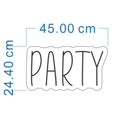 LED Sign Party (24cm x 45cm) White
